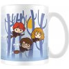 Hrnek a šálek pos CurePink Keramický hrnek Harry Potter Chibi Létající tavy MG24463 315 ml