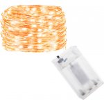 SPRINGOS LED řetěz Nano 5m 50LED 3xAA teplá bílá – Hledejceny.cz