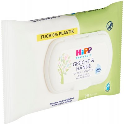 Hipp Vlhčené ubrousky na obličej a ruce Ultra sensitiv 20 ks – Zboží Dáma