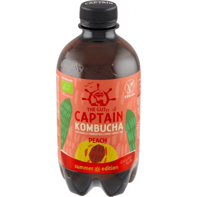 Captain Kombucha Kombucha bio broskev 400 ml – Zbozi.Blesk.cz