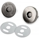 Pro Háčkování Magnetické zapínání kulaté 18 mm, černý nikl – Sleviste.cz