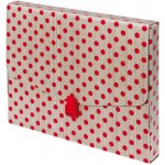 Kufřík ELEGANT A4 zámek červený puntík 402326 – Zboží Živě
