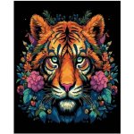 SMT Creatoys Malování na plátno 40 x 50 cm TYGR V KVĚTINÁCH – Hledejceny.cz