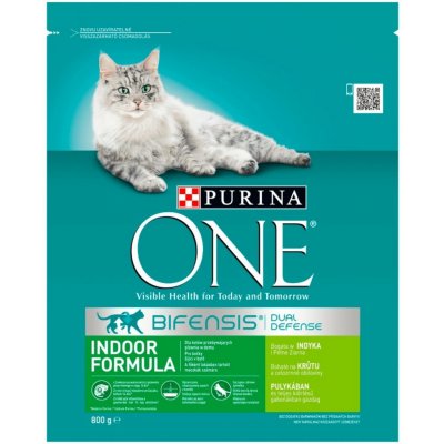 Purina One INDOOR krůta s celozrn. obilov.800 g