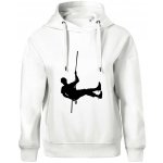 Visící horolezec Oversized mikina dámská Moon kratší + širší Bílá – Zboží Dáma