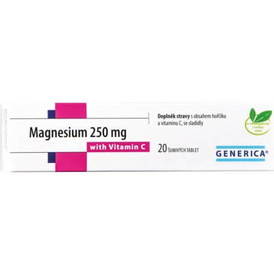 Magnesium 375 mg + B6 forte with vitamin C Generica 10 šumivých tablet