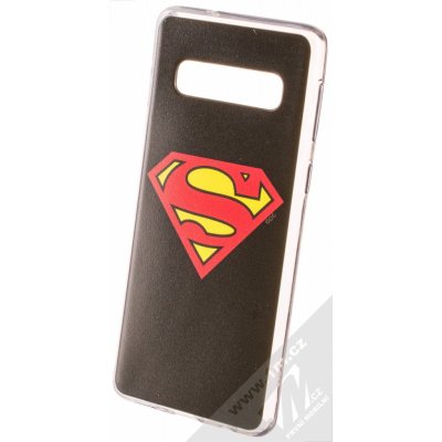 Pouzdro DC Comics Superman 002 TPU ochranné silikonové s motivem Samsung Galaxy S10 černé