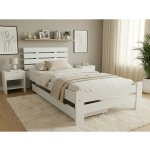 Textilomanie Paris zvýšená bílá s matrací Coco Maxi 20 cm – Zboží Mobilmania