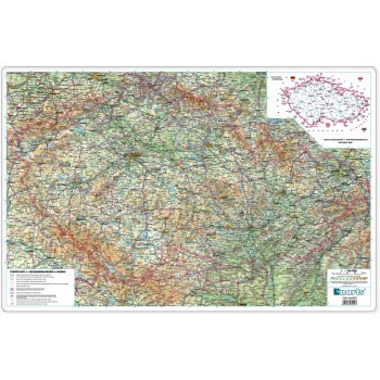 Stolní psací podložka mapa ČR 67x44 cm