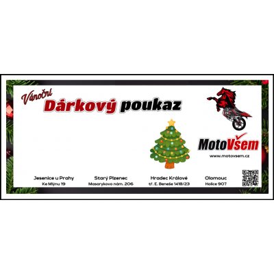 MOTOVŠEM Vánoční elektronický dárkový poukaz - 1000 Kč – Hledejceny.cz