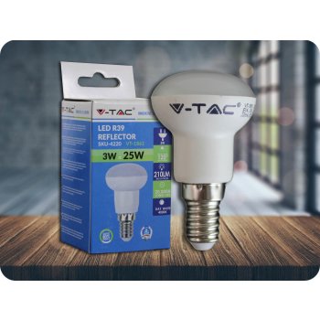 V-tac E14 LED žárovka 3W R39 Neutrální bílá