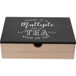 H&L Dřevěný box na čaj 24 x 17 x 7 cm – Zboží Dáma