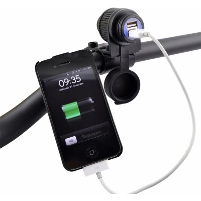 Dvojitá USB zásuvka s uchycením na řídítka | Zboží Auto