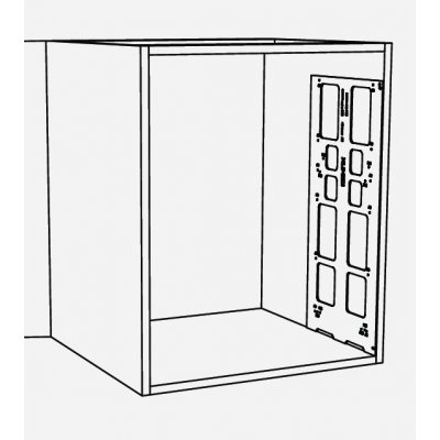 Cemux šablona pro montáž výsuvu A Box, H Box a koše Cemux Style – Zboží Dáma