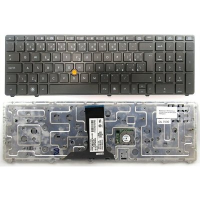 česká klávesnice HP EliteBook 8760W 8760P 8770w CZ/SK černá trackpoint