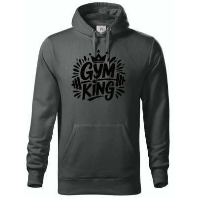 Gym king, černý potisk mikina Premium – Zboží Dáma