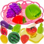 Kruzzel 22576 Sada ovoce a zeleniny ke krájení v košíku – Zboží Dáma