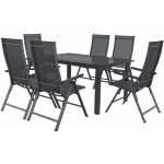 LIVARNO home Sada hliníkového zahradního nábytku Houston, 7dílná, tmavě šedá – Sleviste.cz