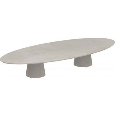 Royal Botania Betonový nízký stůl Conix, elipsa 320x140x35 cm, beton cement grey – Hledejceny.cz