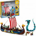 LEGO® Creator 31132 Vikingská loď a mořský had – Hledejceny.cz