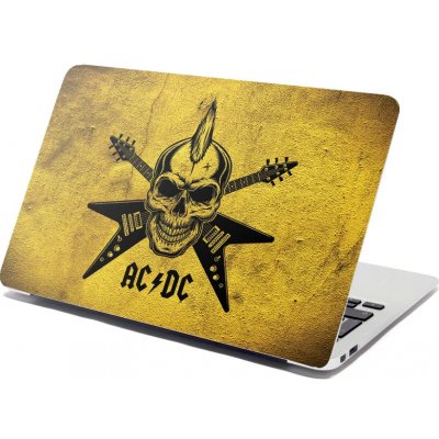 Sablio Samolepka na notebook ACDC Lebka - 38x26 cm – Zboží Živě