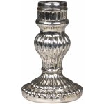 Stříbrný antik skleněný svícen Mercury - Ø 7*11,5 cm - Chic Antique – Zboží Dáma