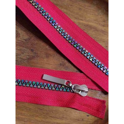 Duhový kostěný zip šíře 5 mm délka 80 cm červená – Hledejceny.cz