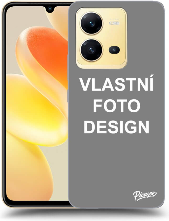 Pouzdro Picasee silikonové Vivo X80 Lite - Vlastní design/motiv černé