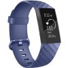 Řemínek k chytrým hodinkám BStrap Silicone Diamond pro Fitbit Charge 3 / 4 dark blue, velikost S STR00007