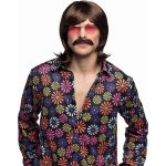 Boland Hnědá paruka s knírem retro – Zboží Mobilmania