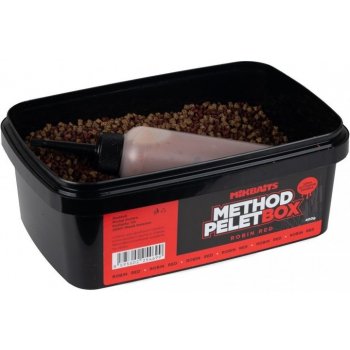 Mikbaits Pelety Method Pelet Box 400g + Aktivátor 120ml Robin Red