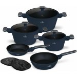 BERLINGERHAUS Sada nádobí s titanovým povrchem 10 ks Deep Sea Collection BH-8381 – Zboží Dáma
