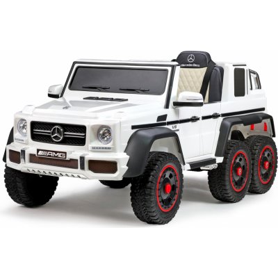 DAIMEX Elektrické autíčko Mercedes-Benz G63 AMG šestikolový 24V/400W lakovaný bílý – Zboží Mobilmania