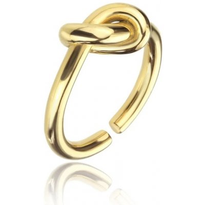 Marc Malone Pozlacený prsten s uzlem Rylee Gold Ring MCR23003G – Zboží Mobilmania