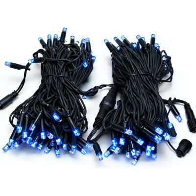 DECOLED Easy Fix LED světelný řetěz, 20 m, venkovní, modrá, 120 diod, černý kabel, IP67 – Hledejceny.cz