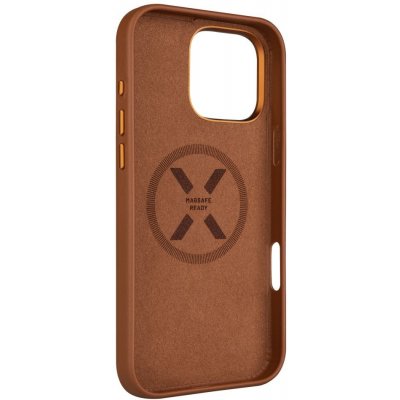 FIXED MagLeather kožený s podporou MagSafe pro Apple iPhone 16 Pro Max hnědý FIXLM-1403-BRW – Zboží Živě
