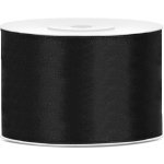 Stuha saténová ČERNÁ, 50 mm x 25 m – Zboží Mobilmania