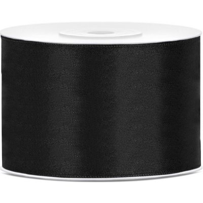 Stuha saténová ČERNÁ, 50 mm x 25 m – Zboží Mobilmania