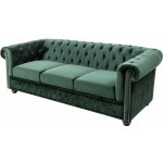 Interior DE Chesterfield 3M 205 cm zelená samet POH40483 – Zboží Mobilmania
