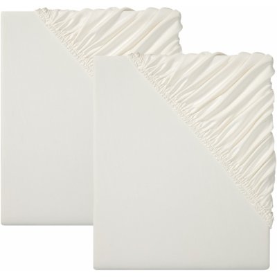 Livarno home žerzej prostěradlo prostěradel 2ks bílé 90-100x200 – Zboží Dáma