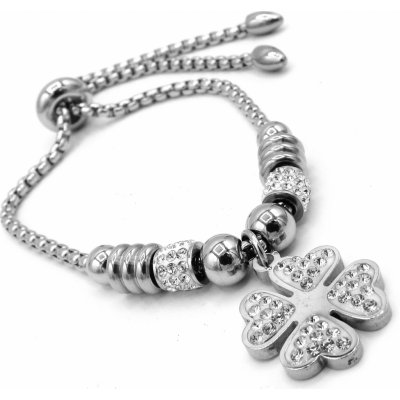 Steel Jewelry náramek z chirurgické oceli dámský čtyřlístek NR230941 – Zbozi.Blesk.cz