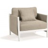 Zahradní židle a křeslo Diphano Hliníkové nízké křeslo Switch Fabric, 77x73x83cm, rám hliník bílá (white), potah venkovní tkanina šedobéžová (seagull)