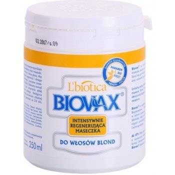 L'biotica Biovax Blond Hair oživující maska pro blond vlasy (Paraben & SLS Free) 250 ml