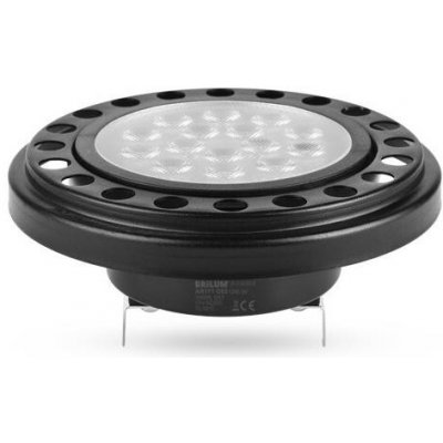Brilum LED žárovka AR111 G53/12W/12V 3000K černá 30° B3529 – Hledejceny.cz