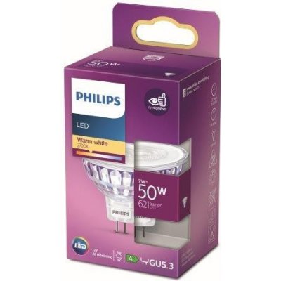 Philips 8718699773977 LED žárovka 1x7W GU5,3 621lm 2700K teplá bílá, bodová, Eyecomfort – Zboží Živě