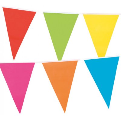 Boland Plastová barevná girlanda praporky 10 m – Zboží Dáma