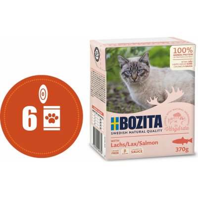 Bozita Cat kousky v omáčce s lososem 6 x 370 g