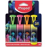 MAPED Zvýrazňovače Deepsea Paradise 4ks 161301 – Hledejceny.cz