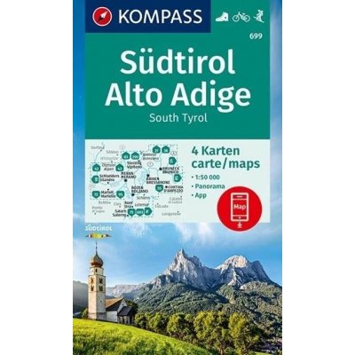 Südtirol, Alto Adige, South Tyrol 1:50 000 / sada 4 turistických map KOMPASS 699