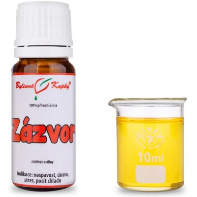Bylinné kapky Zázvor 100% přírodní silice esenciální olej 10 ml – Hledejceny.cz